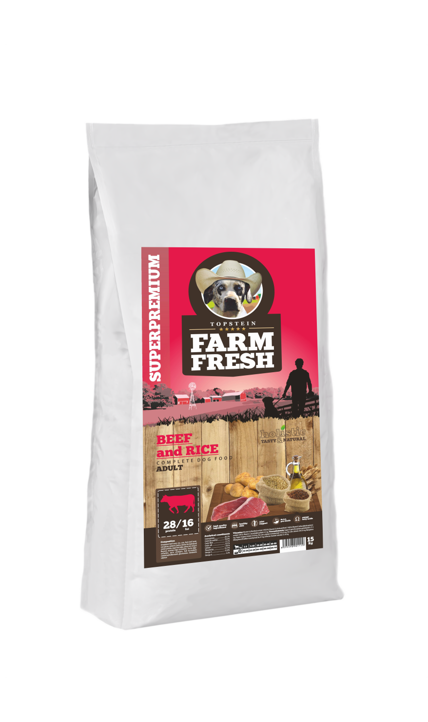 Beef and Rice Adult Granule pro psy FARM FRESH Superprémiové
